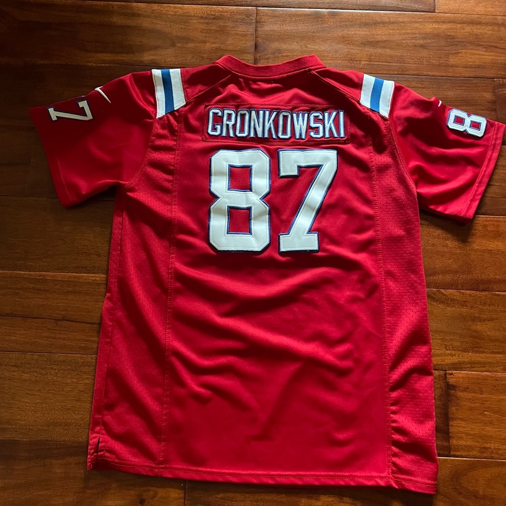 Patriots #87 Gronkowski NFL Red Youth XL Jersey